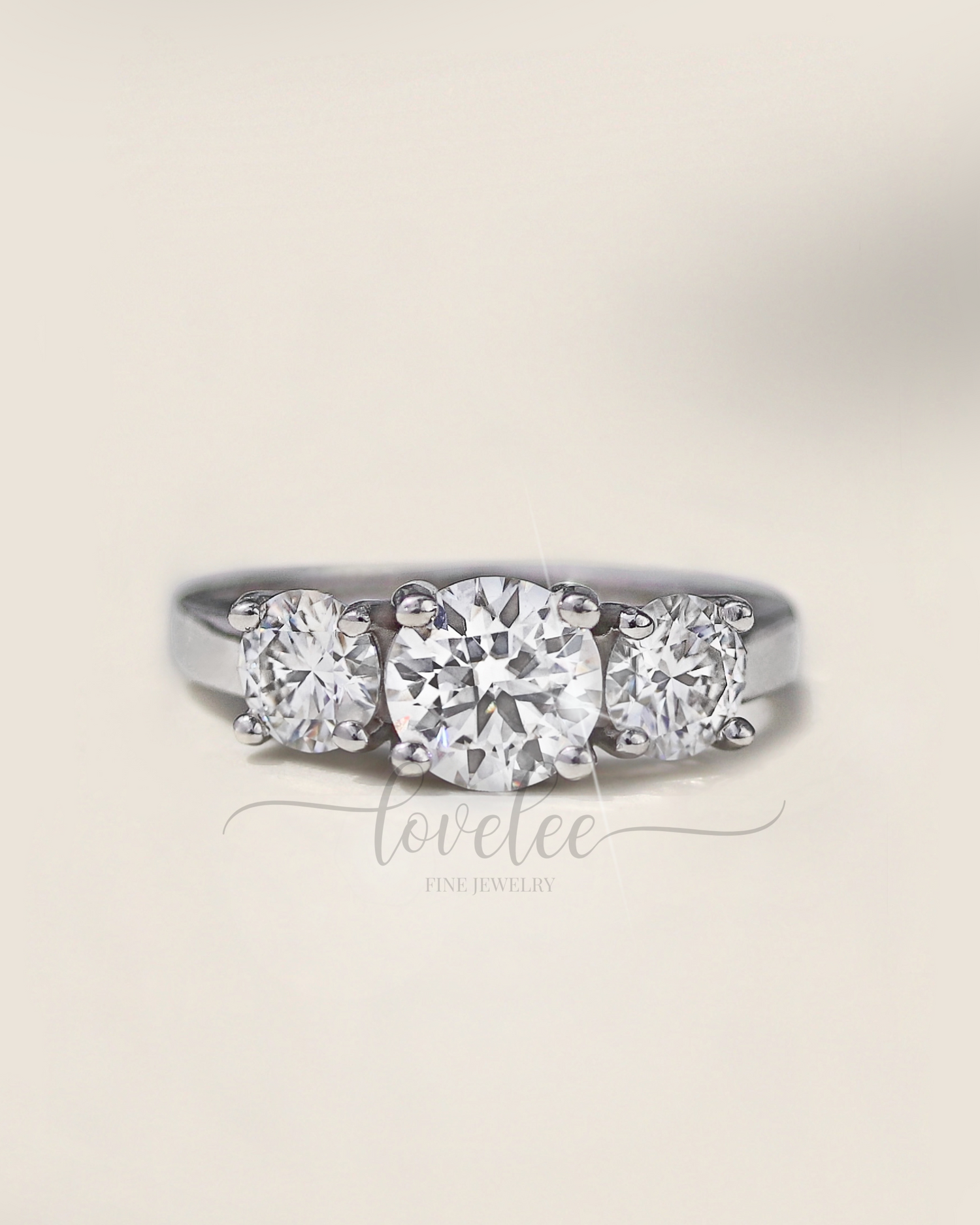 Erin 2 CTW DEW Three-Stone Moissanite Anniversary Band