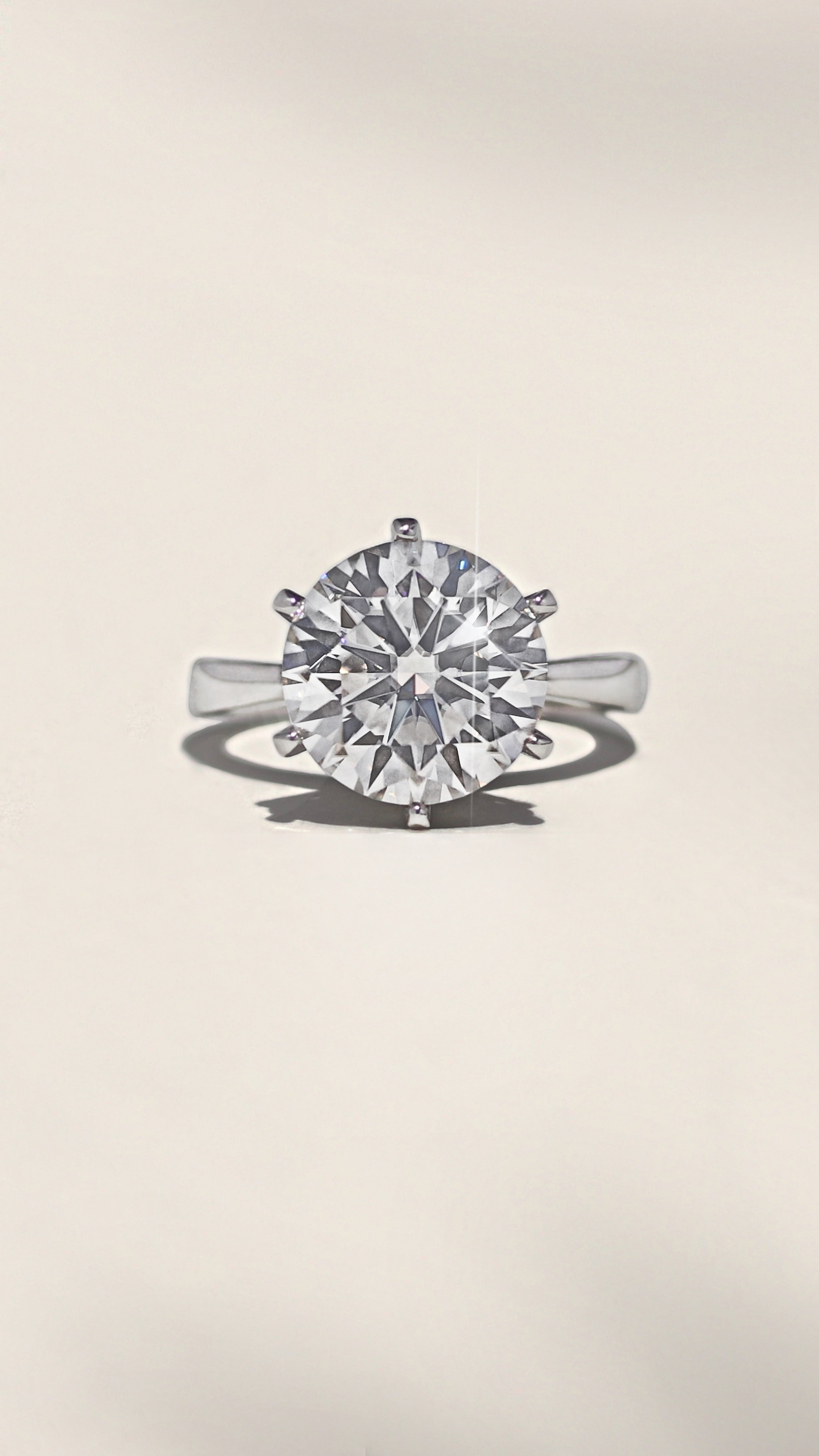 Billy Jo 5 CTW DEW Brilliant Cut Round Moissanite Solitaire Ring