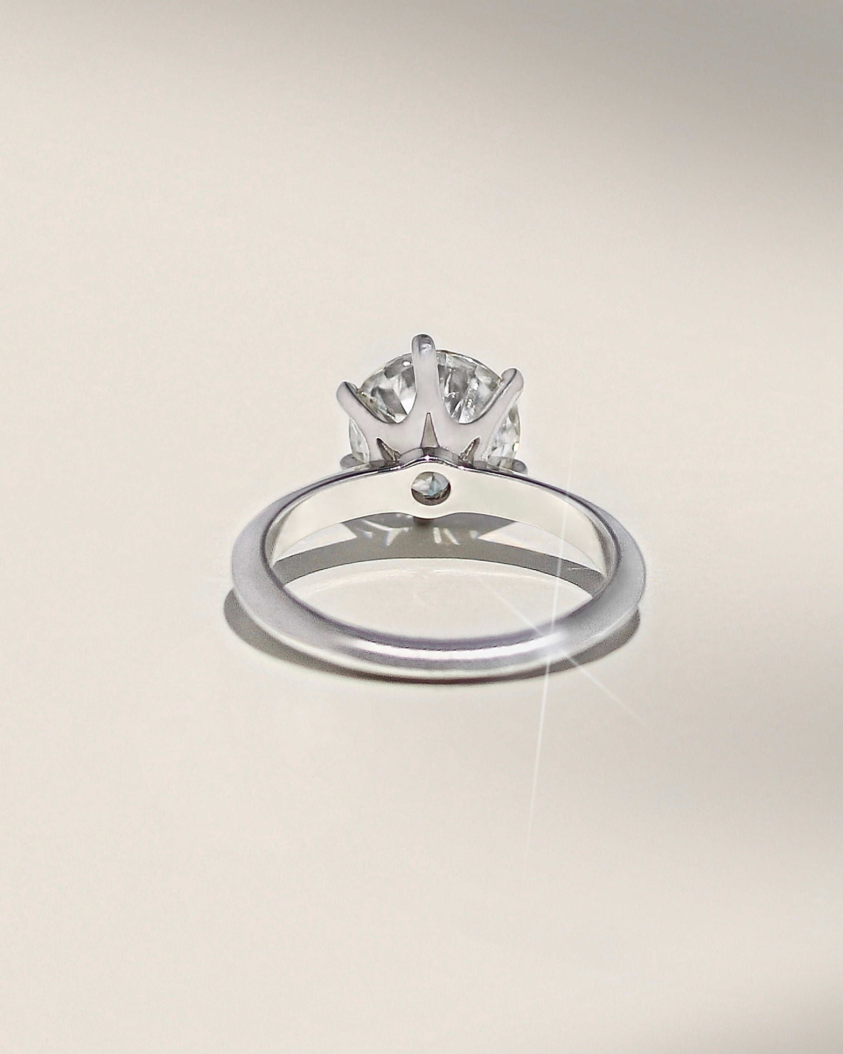 Billy Jo 5 CTW DEW Brilliant Cut Round Moissanite Solitaire Ring