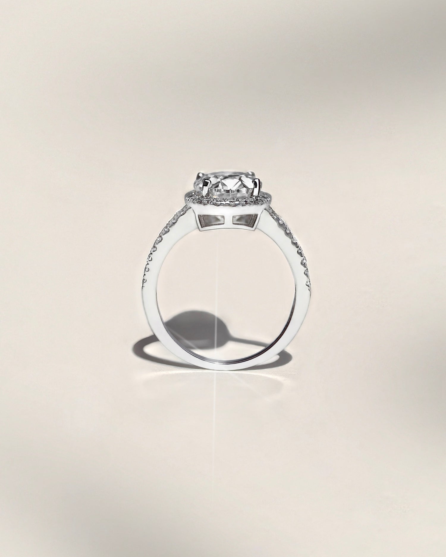 Kennedy 4.5 CTW DEW Moissanite Oval Cut Halo Ring