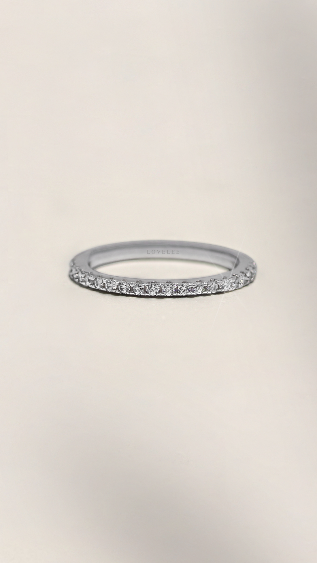 Aurora Eternity Moissanite Stackable Eternity Band