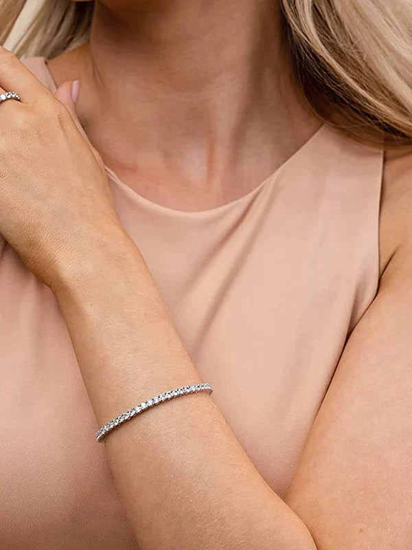 Genoveva 5MM 4 Prong Round Moissanite Tennis Bracelet