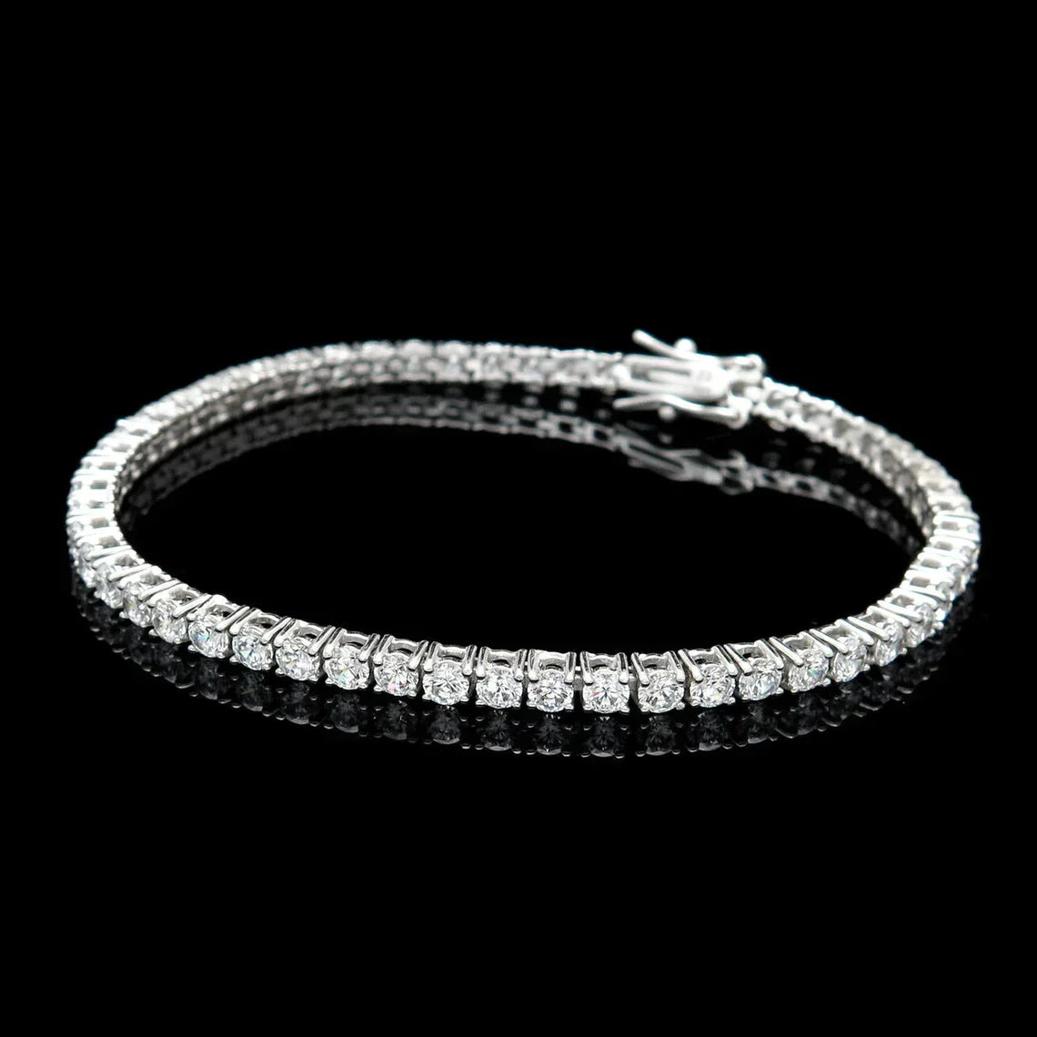 Genoveva 5MM 4 Prong Round Moissanite Tennis Bracelet