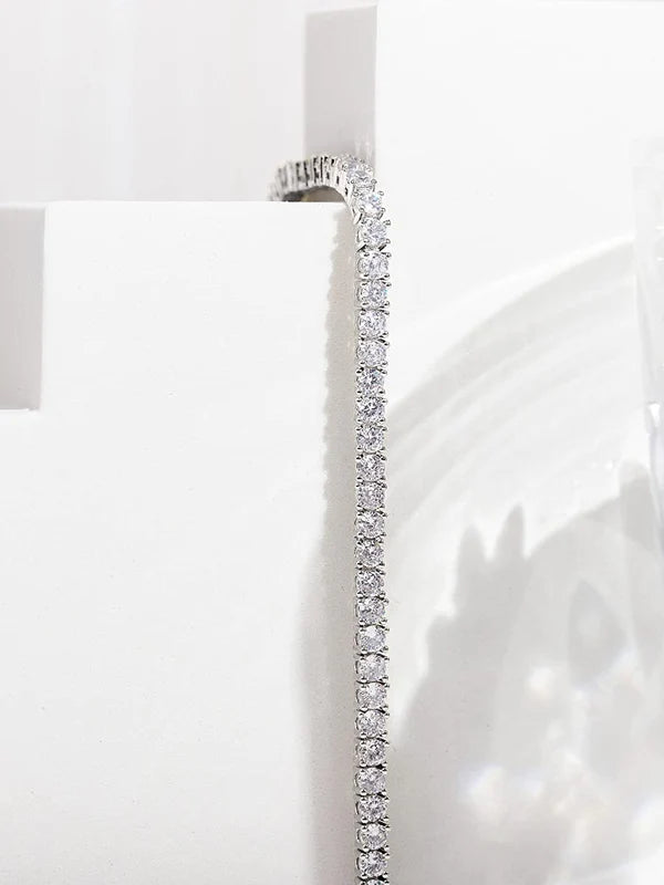 Genoveva 3MM 4 Prong Round Moissanite Tennis Bracelet