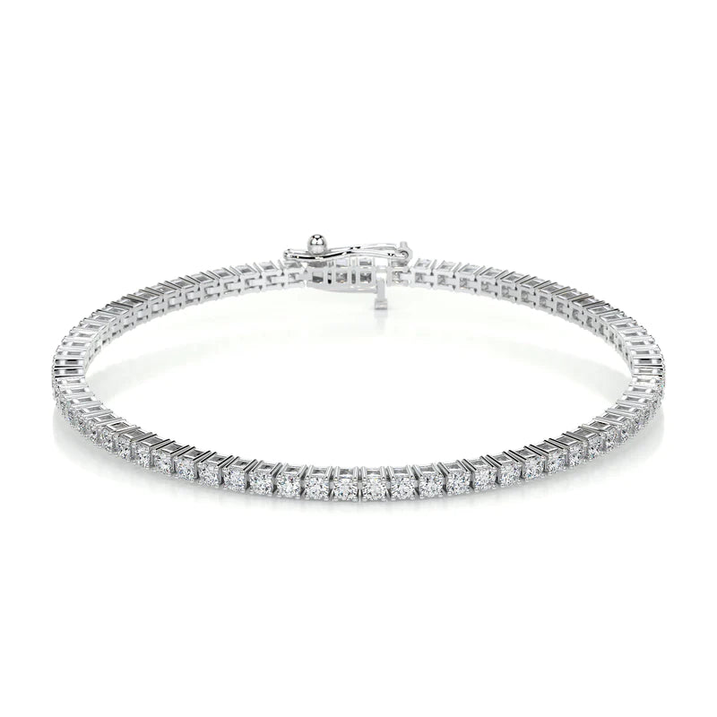 Genoveva 3MM 4 Prong Round Moissanite Tennis Bracelet