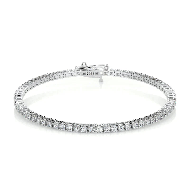Genoveva 4MM 4 Prong Round Moissanite Tennis Bracelet