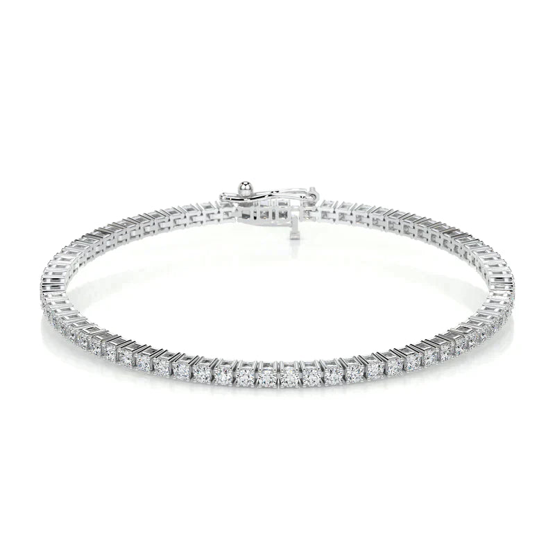 Genoveva 5MM 4 Prong Round Moissanite Tennis Bracelet