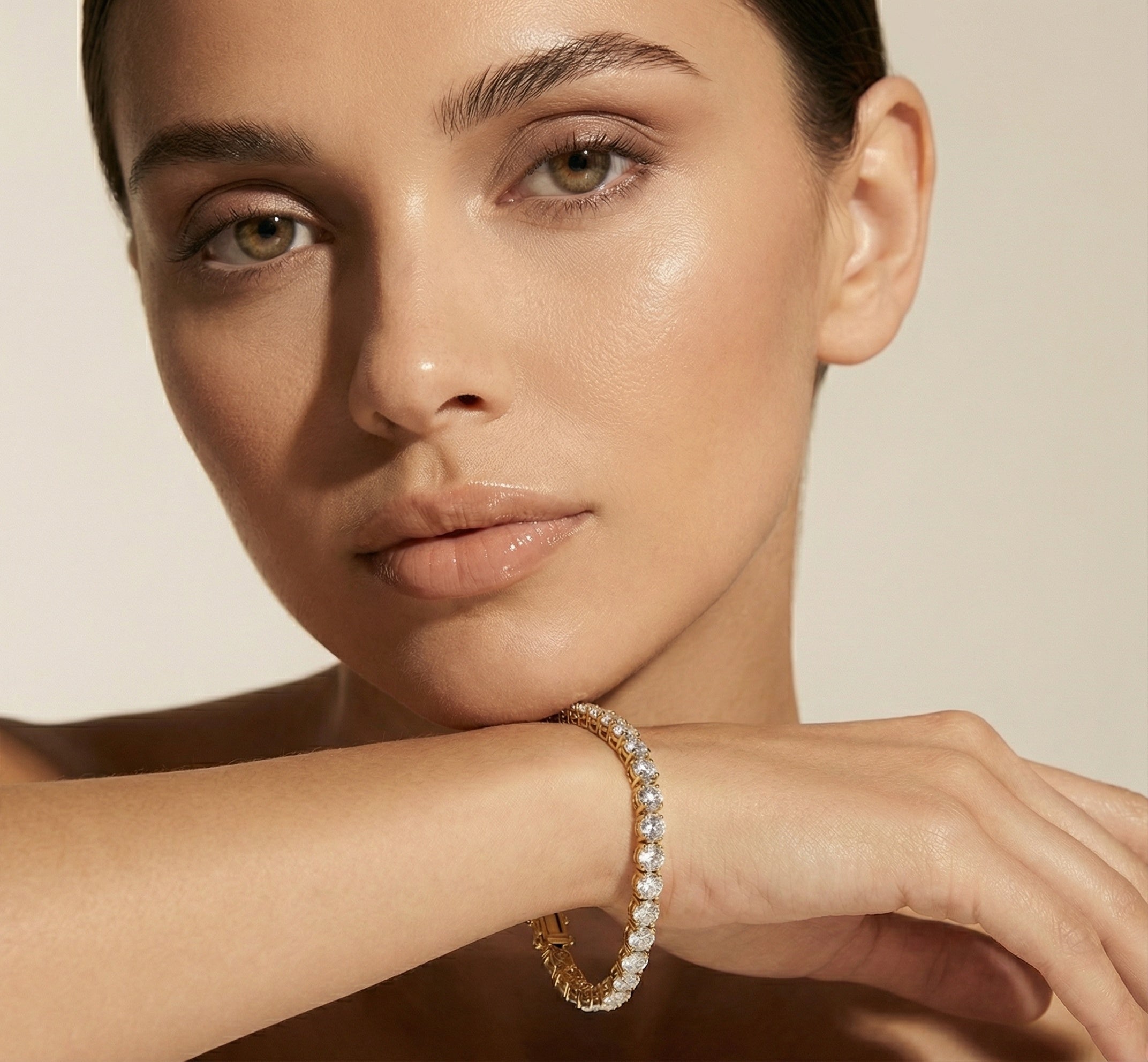 Genoveva 6MM 4 Prong Round Moissanite Tennis Bracelets