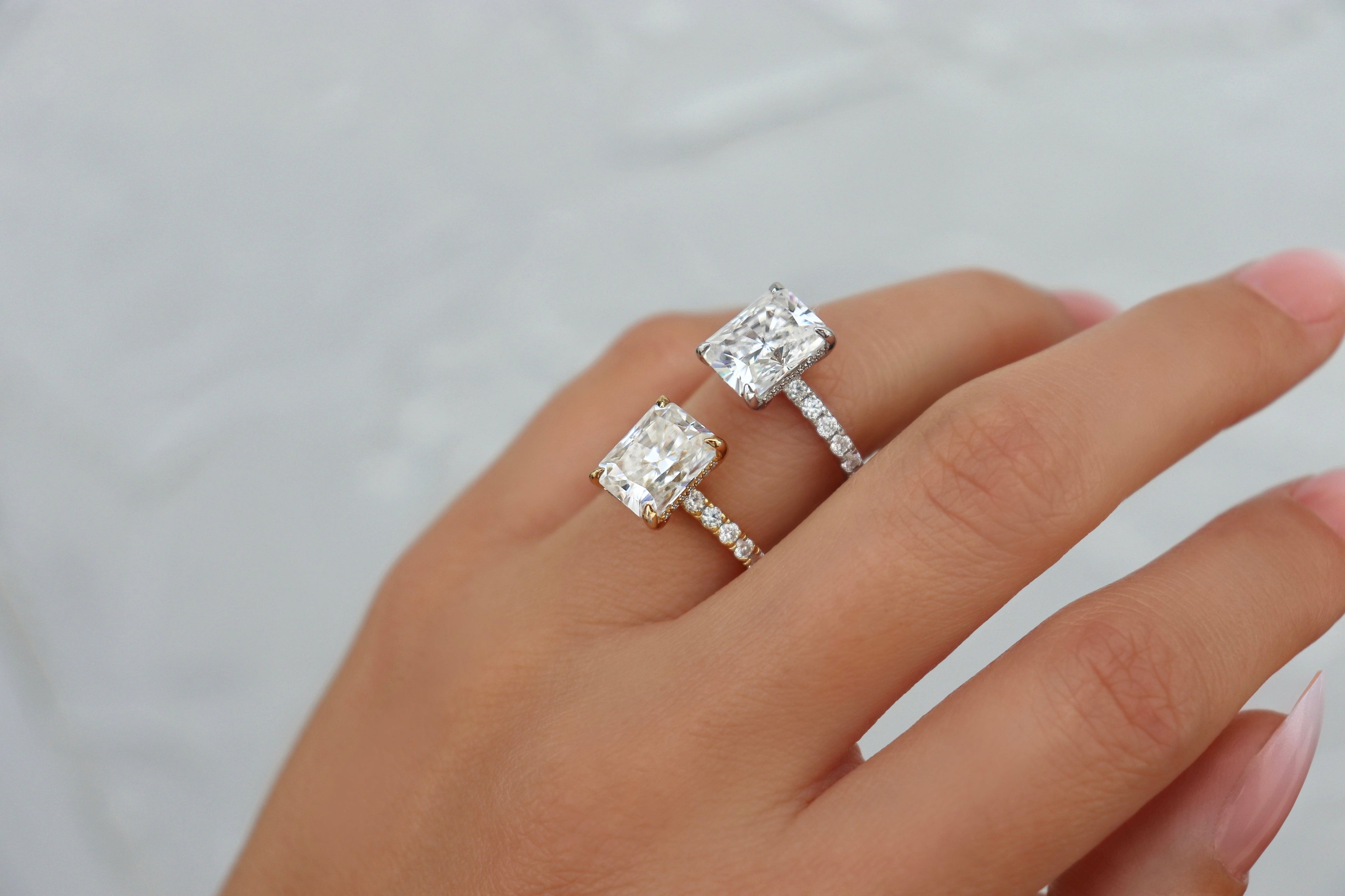 Maddie 4 CTW DEW Moissanite Ring - Gold