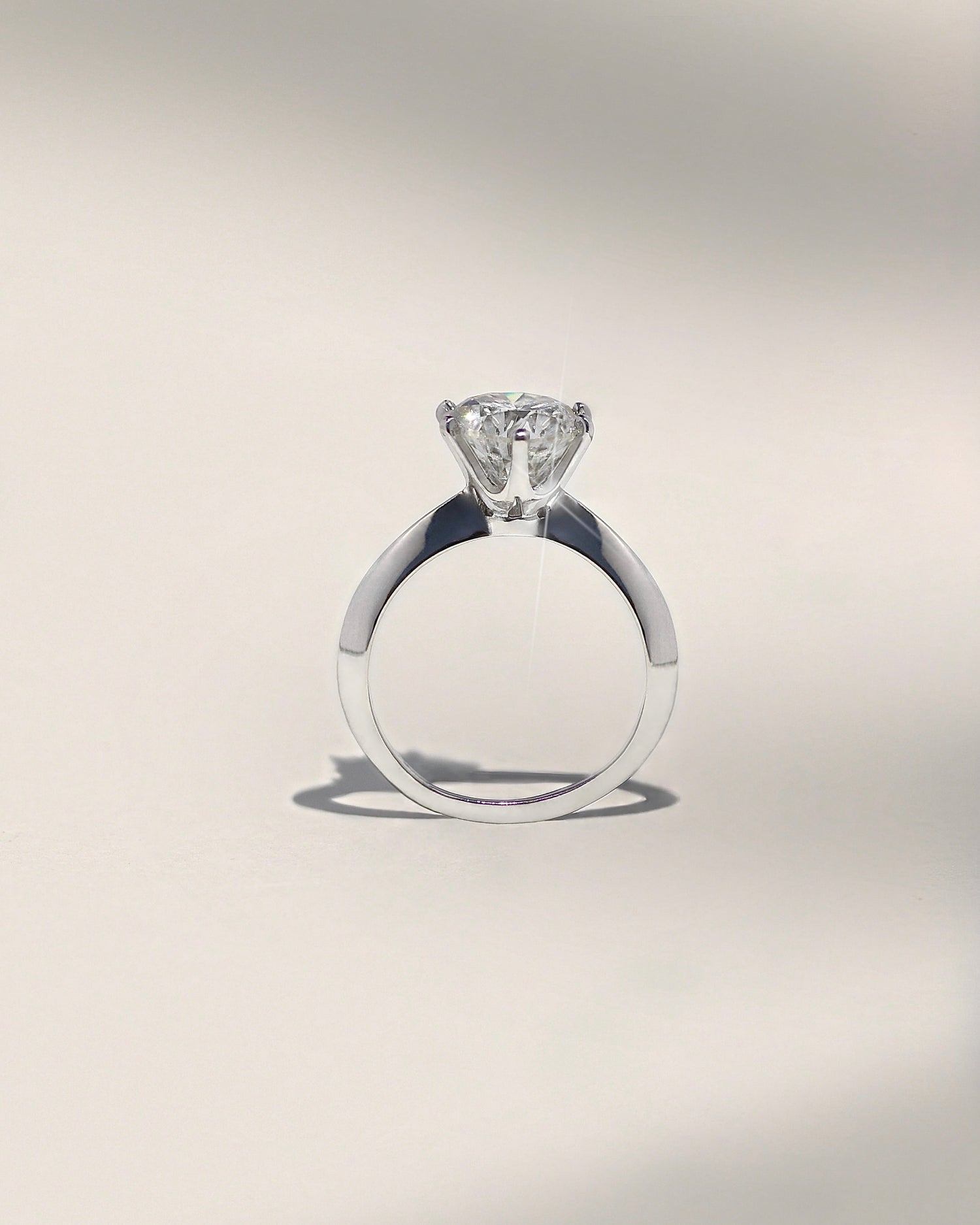 Billy Jo 3 CTW DEW Round Solitaire Moissanite Ring