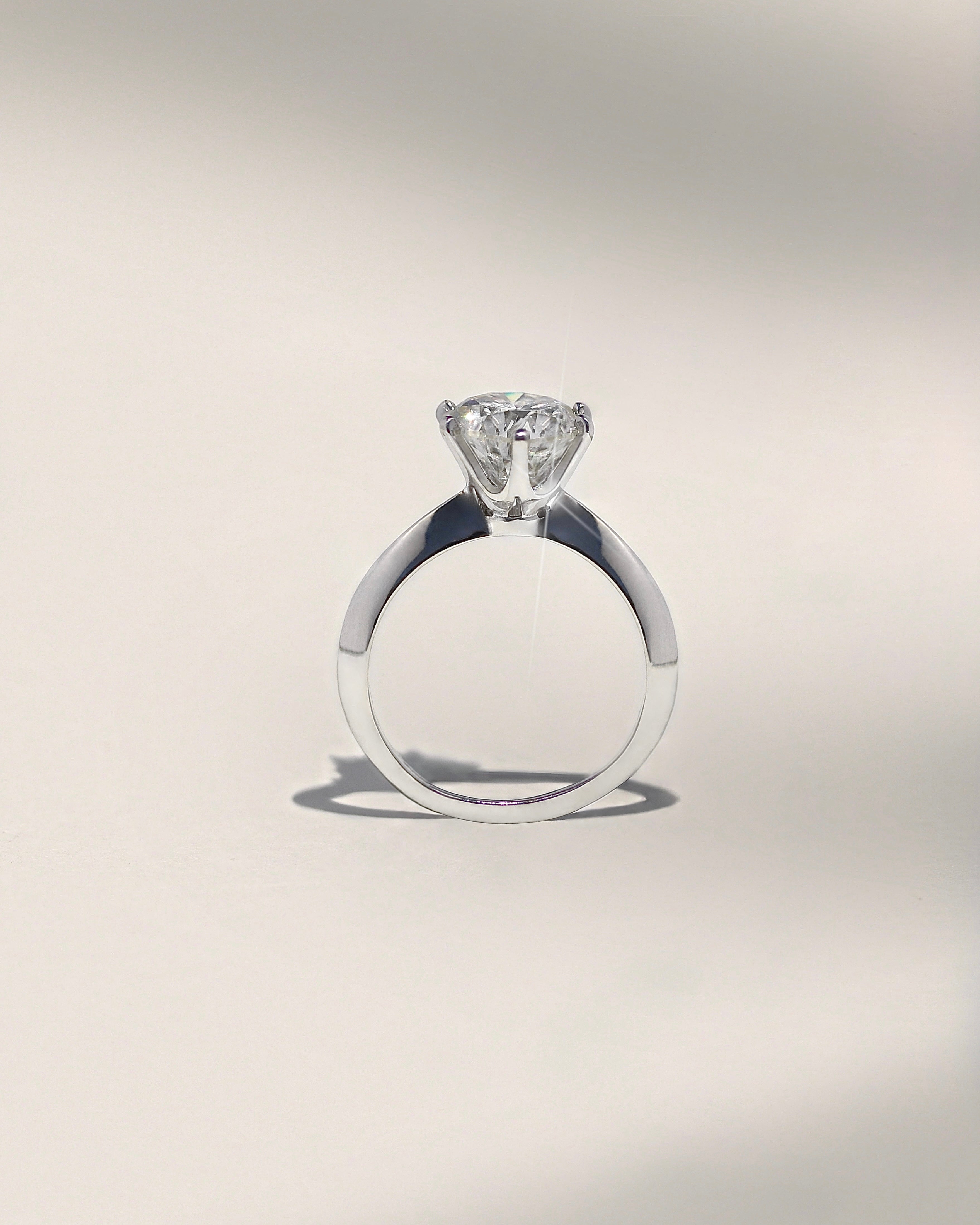 Billy Jo 3 CTW DEW Round Solitaire Moissanite Ring