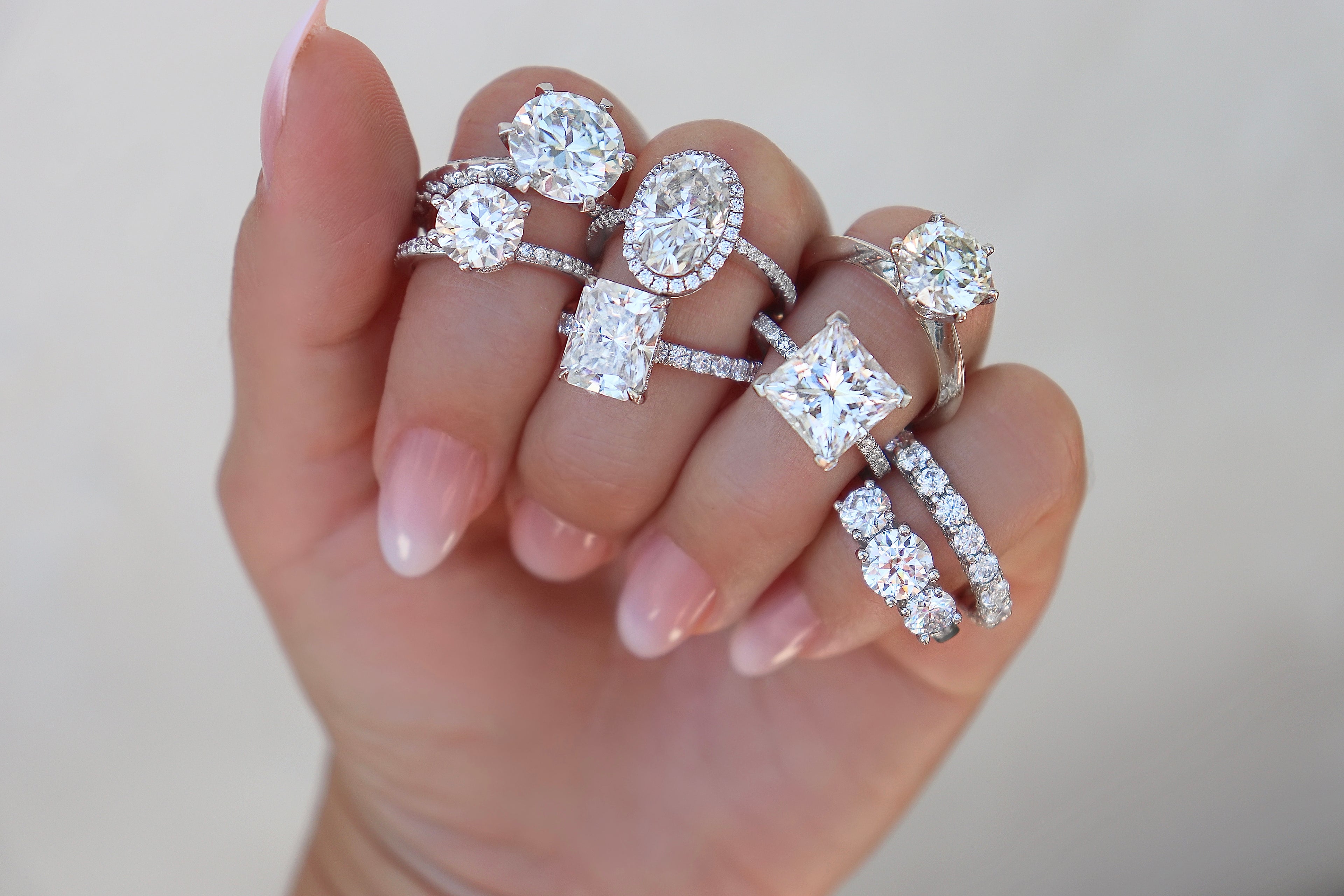 Kennedy 4.5 CTW DEW Moissanite Oval Cut Halo Ring