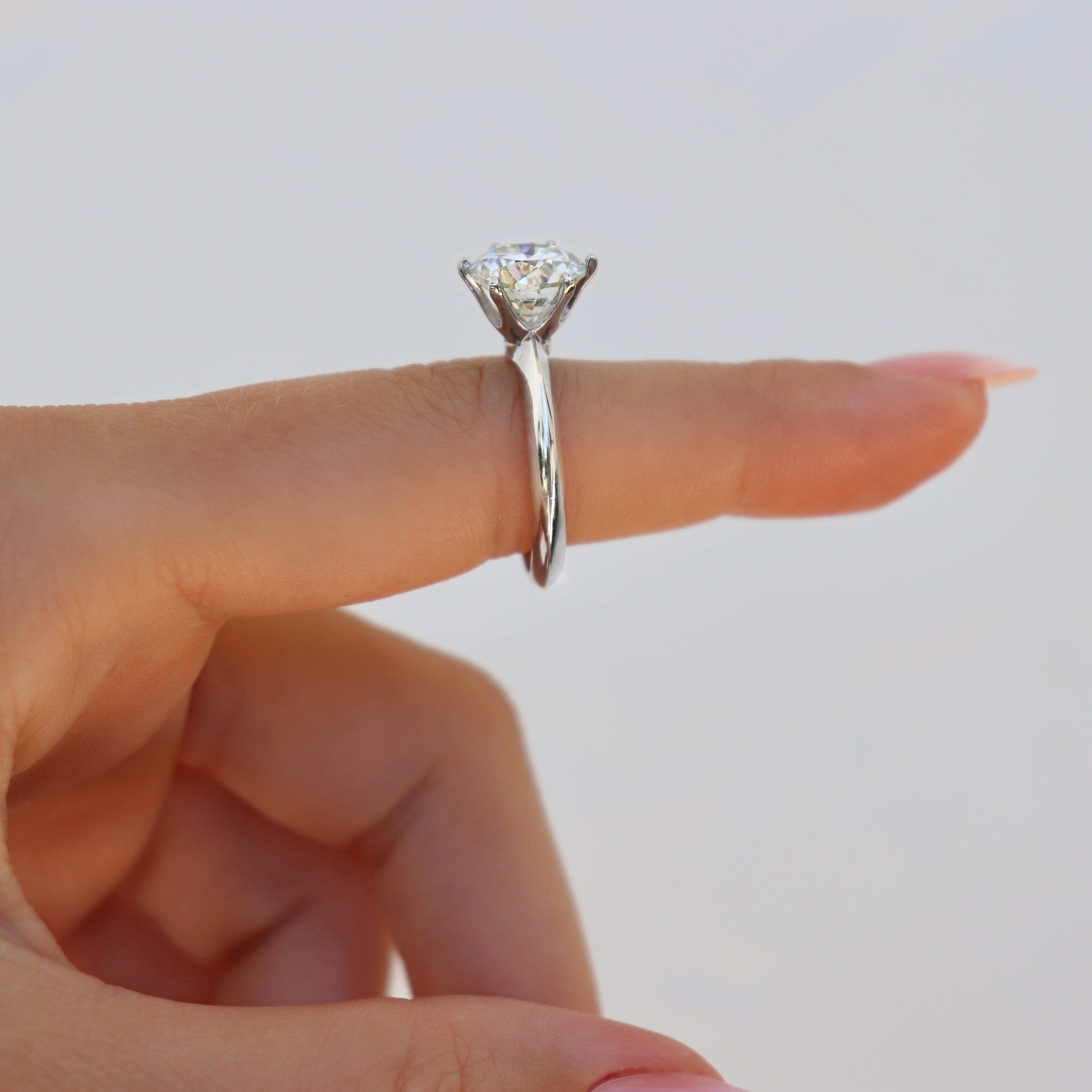 Billy Jo 3 CTW DEW Round Solitaire Moissanite Ring