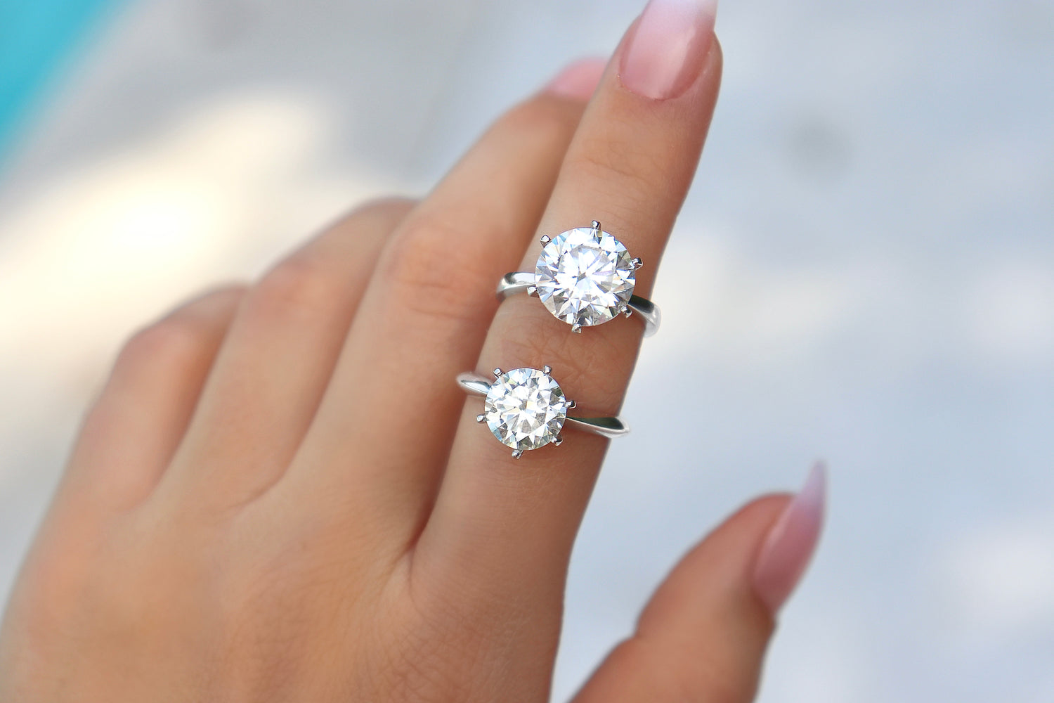 Billy Jo 3 CTW DEW Round Solitaire Moissanite Ring