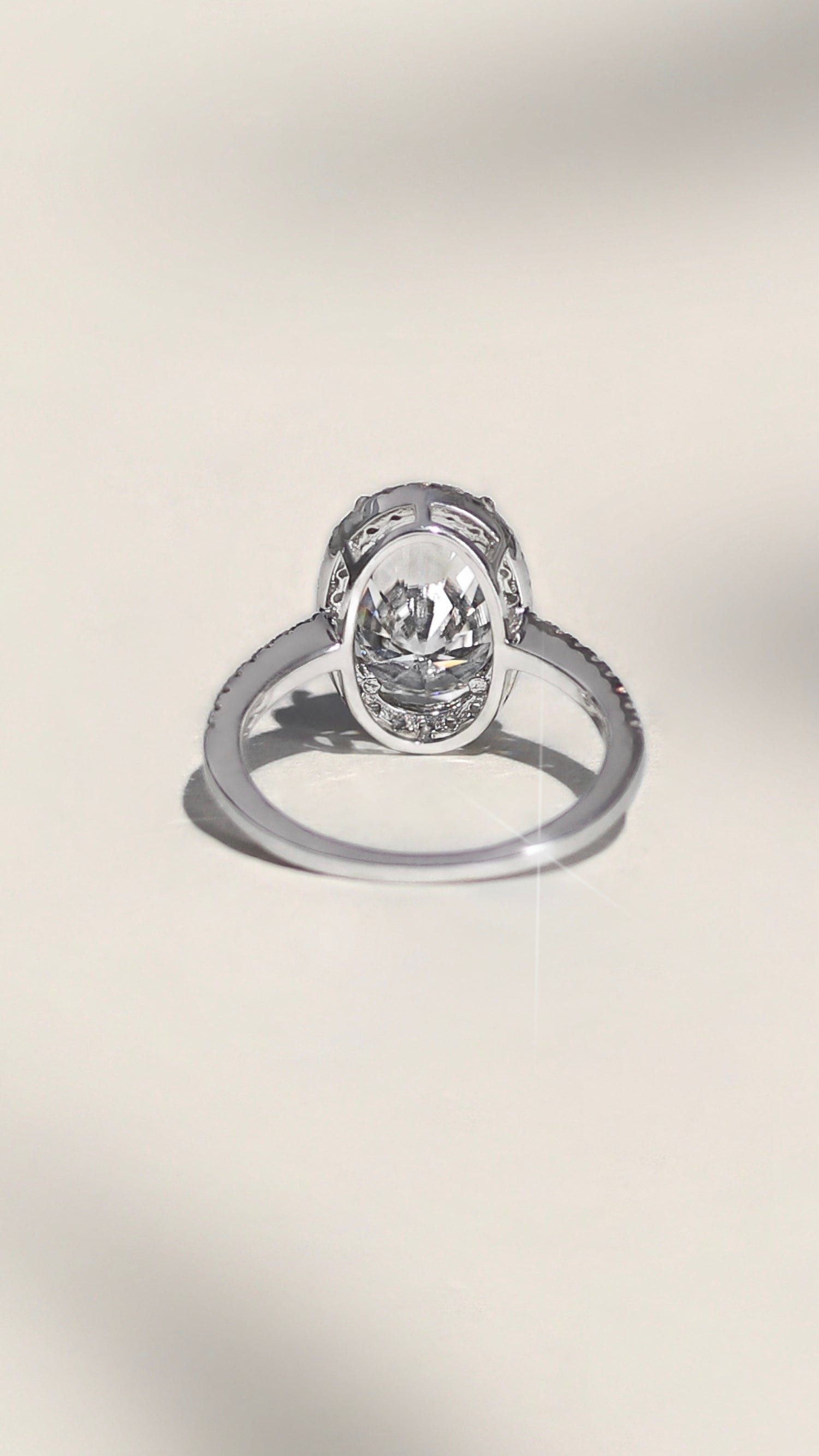 Kennedy 4.5 CTW DEW Moissanite Oval Cut Halo Ring