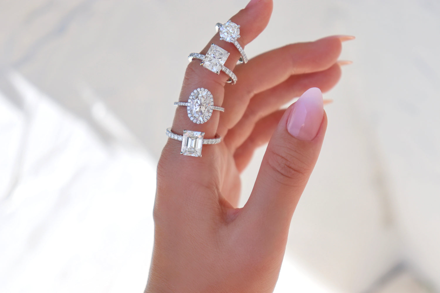 Kennedy 4.5 CTW DEW Moissanite Oval Cut Halo Ring