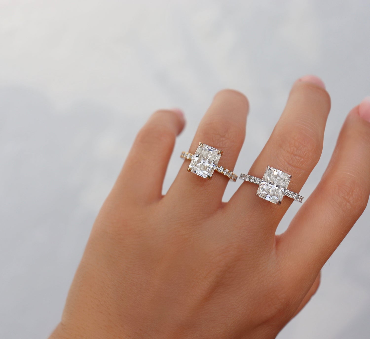 Maddie 4 CTW DEW Moissanite Ring - Gold