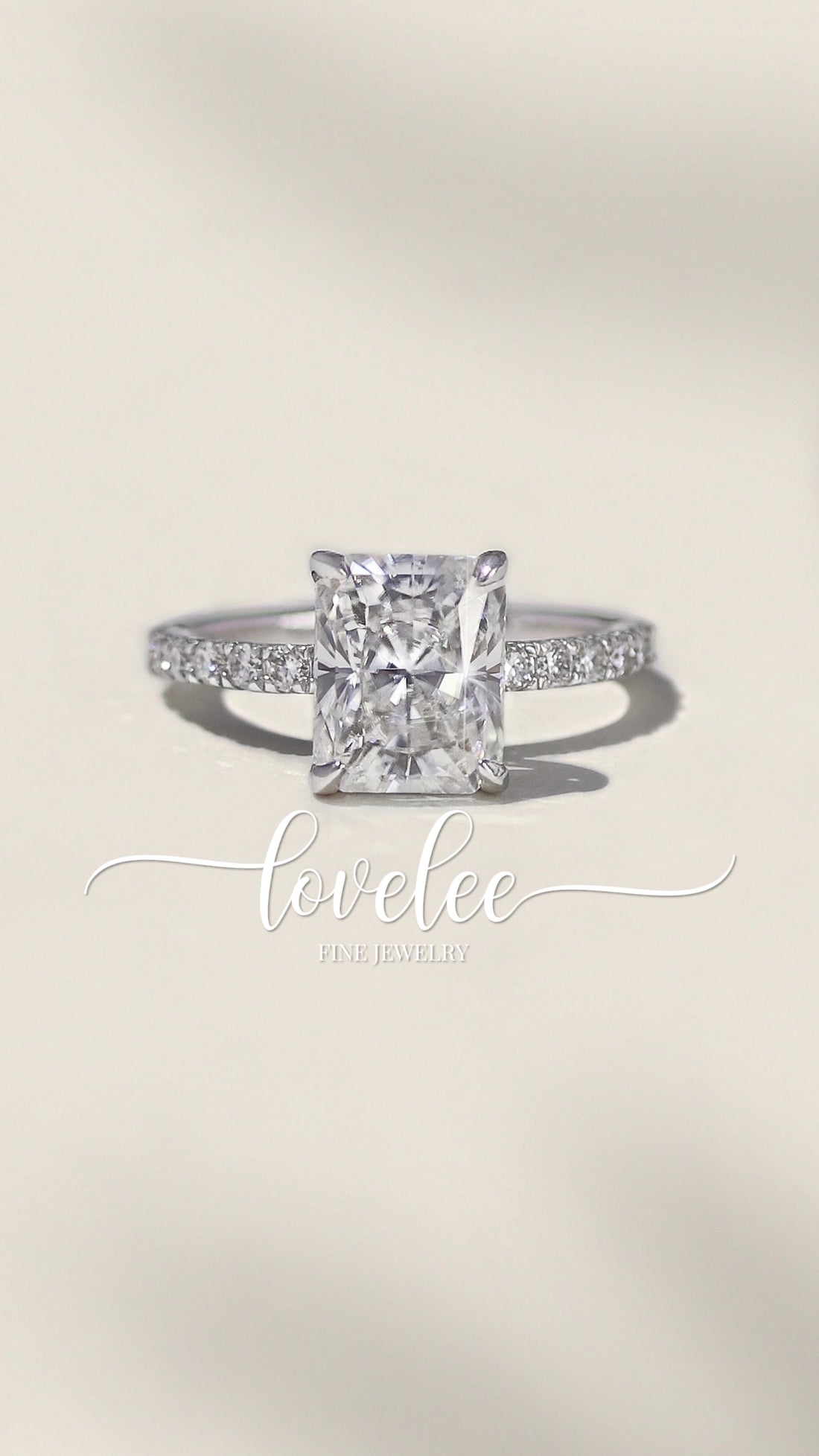 Maddie 4 CTW DEW Moissanite Ring - Silver