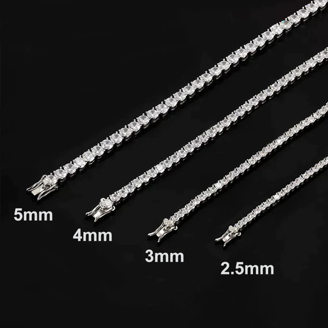 Genoveva 4MM 4 Prong Round Moissanite Tennis Bracelet