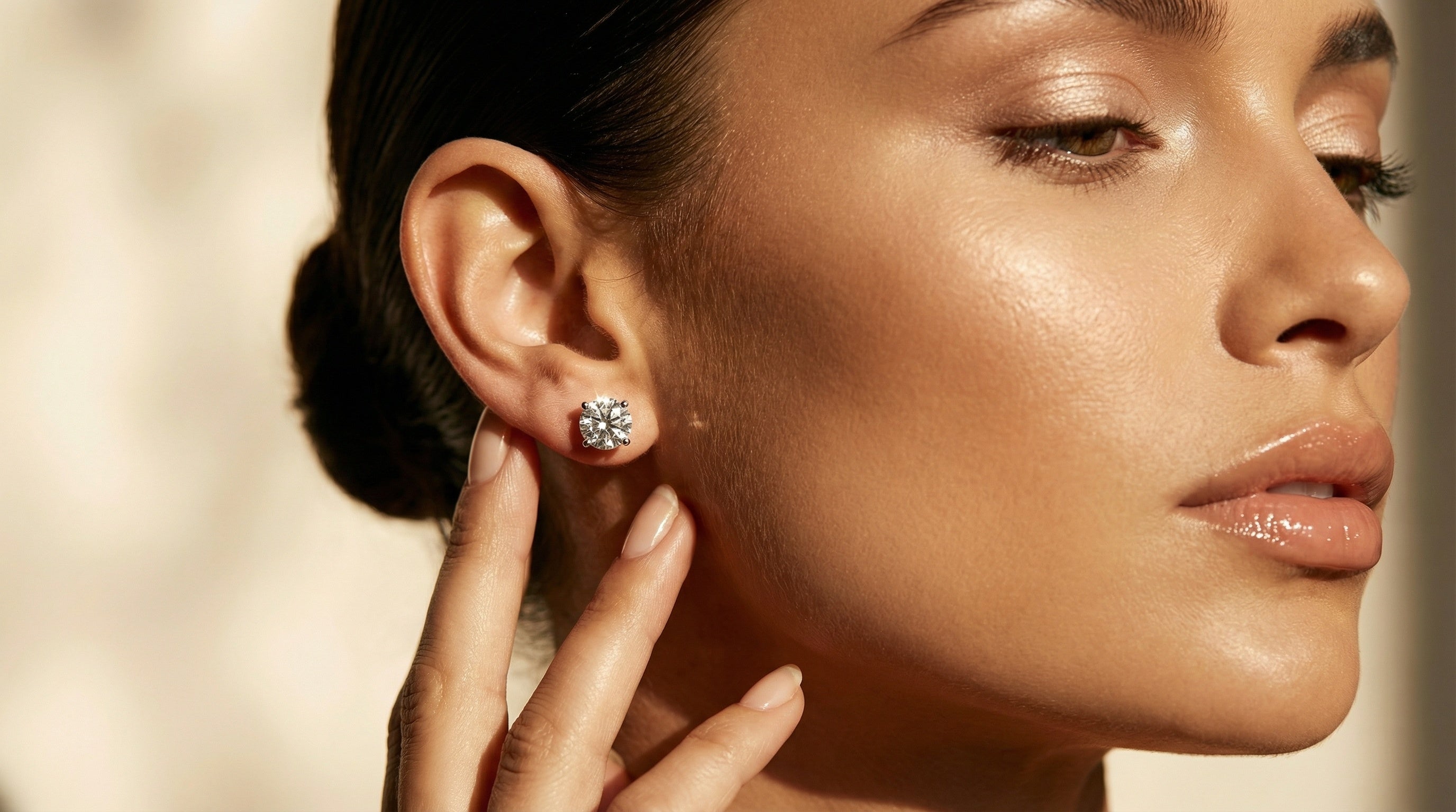 Chandler 4CTW 4 Prong Brilliant Cut Round Studs (2CT each)