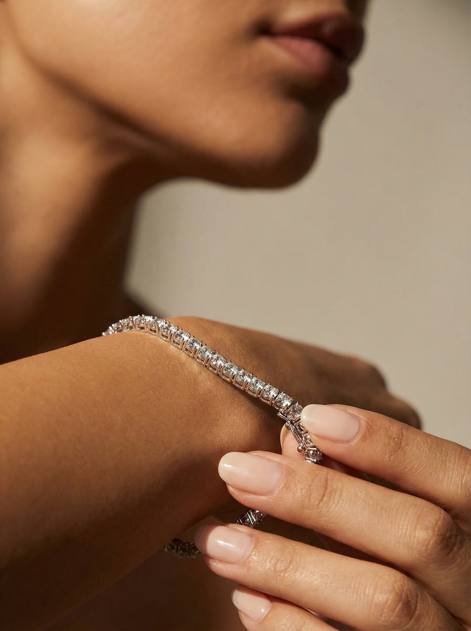 Genoveva 4MM 4 Prong Round Moissanite Tennis Bracelet