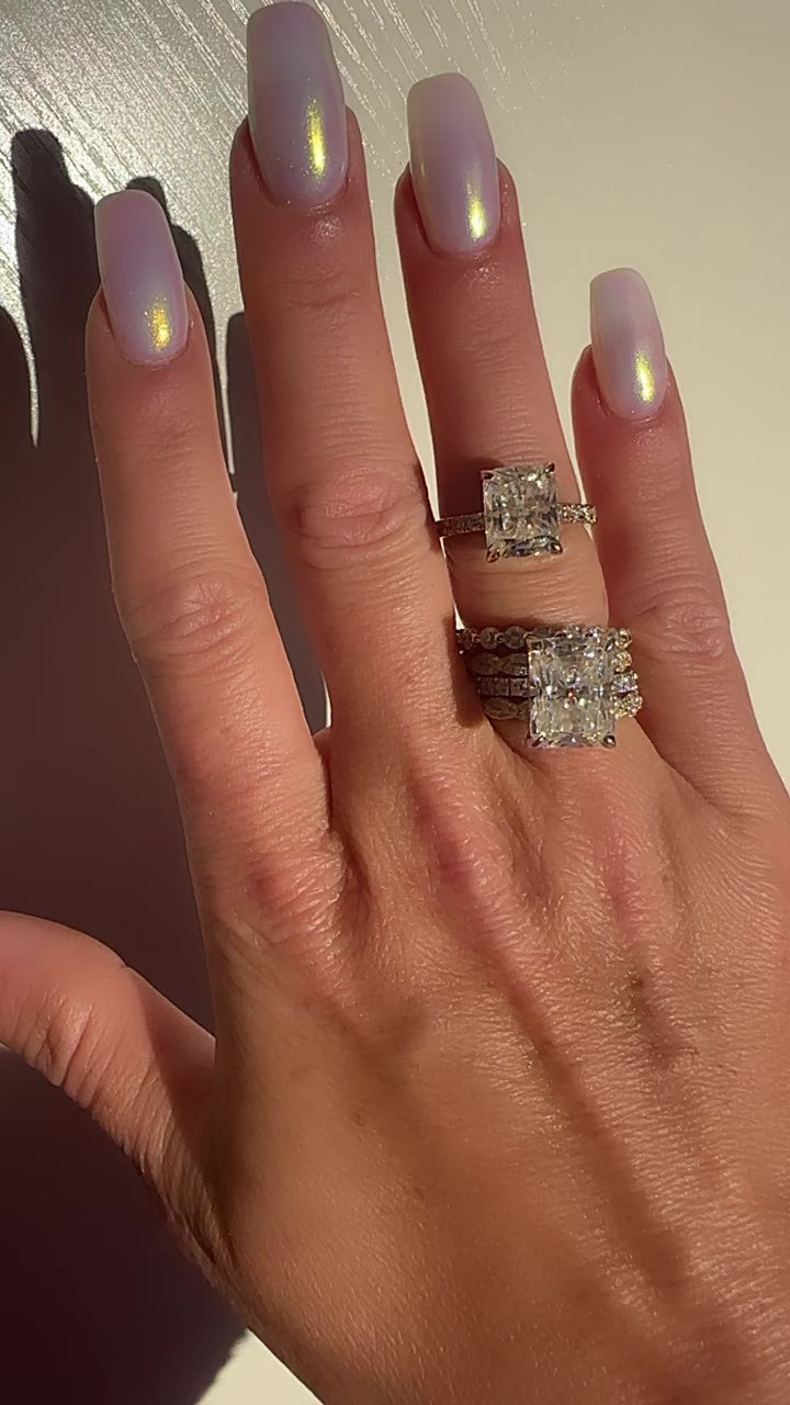 Maddie 6.5 CTW DEW Moissanite Ring - Silver