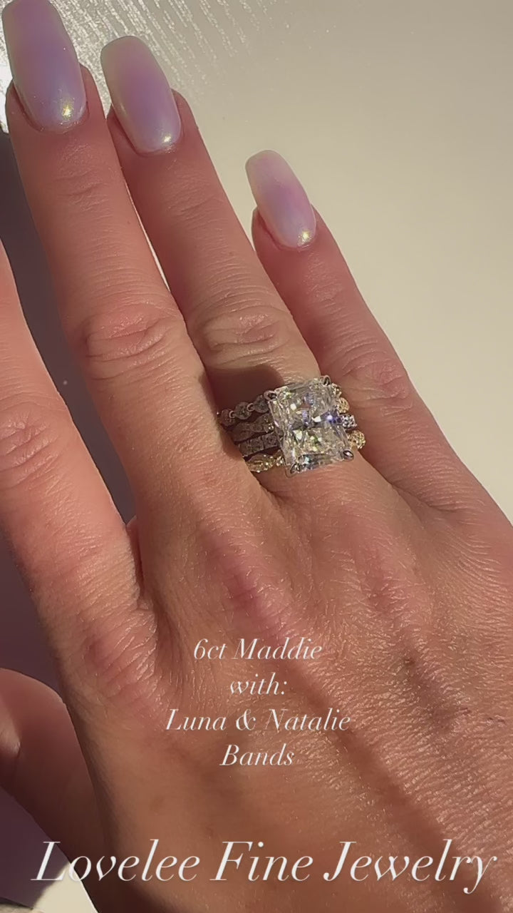 Maddie 6.5 CTW DEW Moissanite Ring - Silver