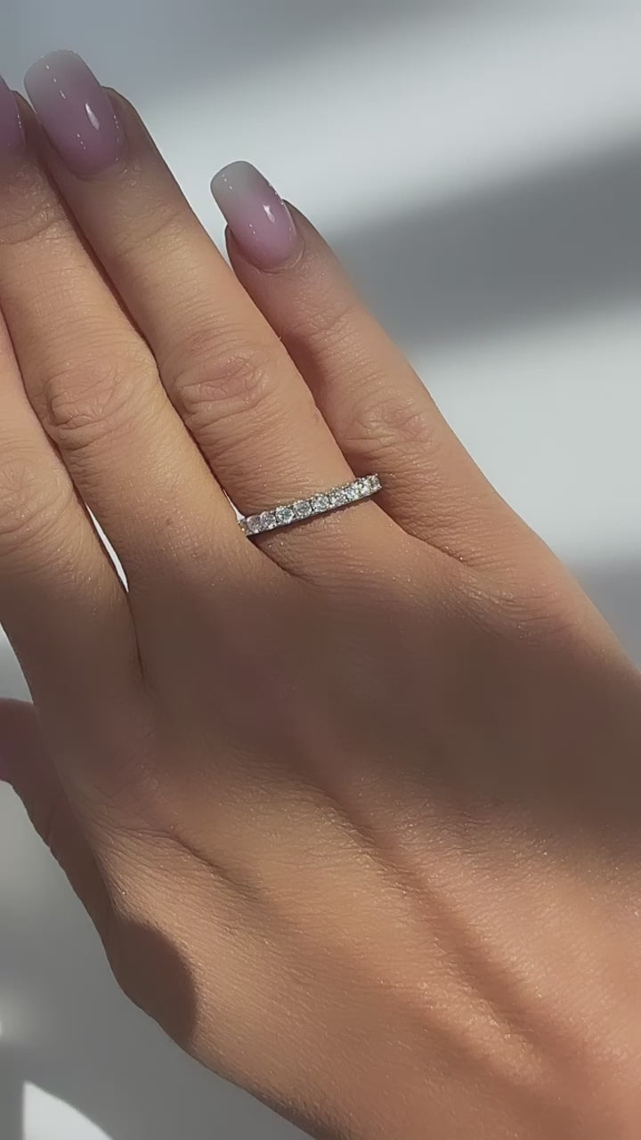 Zaylee .5 CTW DEW Half Eternity Stackable Band