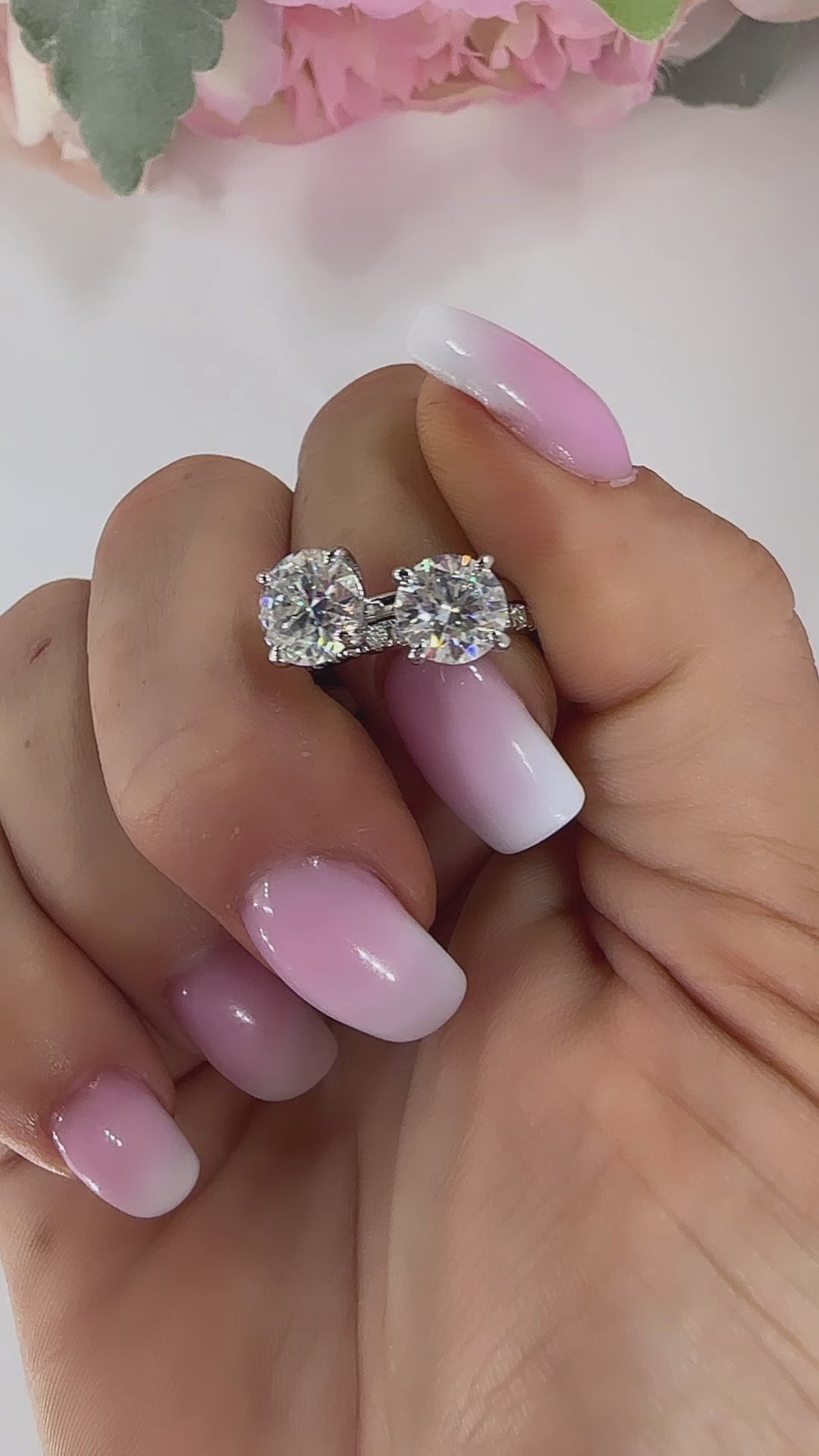 Delilah 1.4 CTW DEW Brilliant Round Moissanite Ring with Pave Band