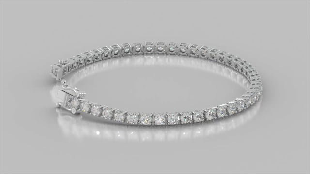 Genoveva 3MM 4 Prong Round Moissanite Tennis Bracelet