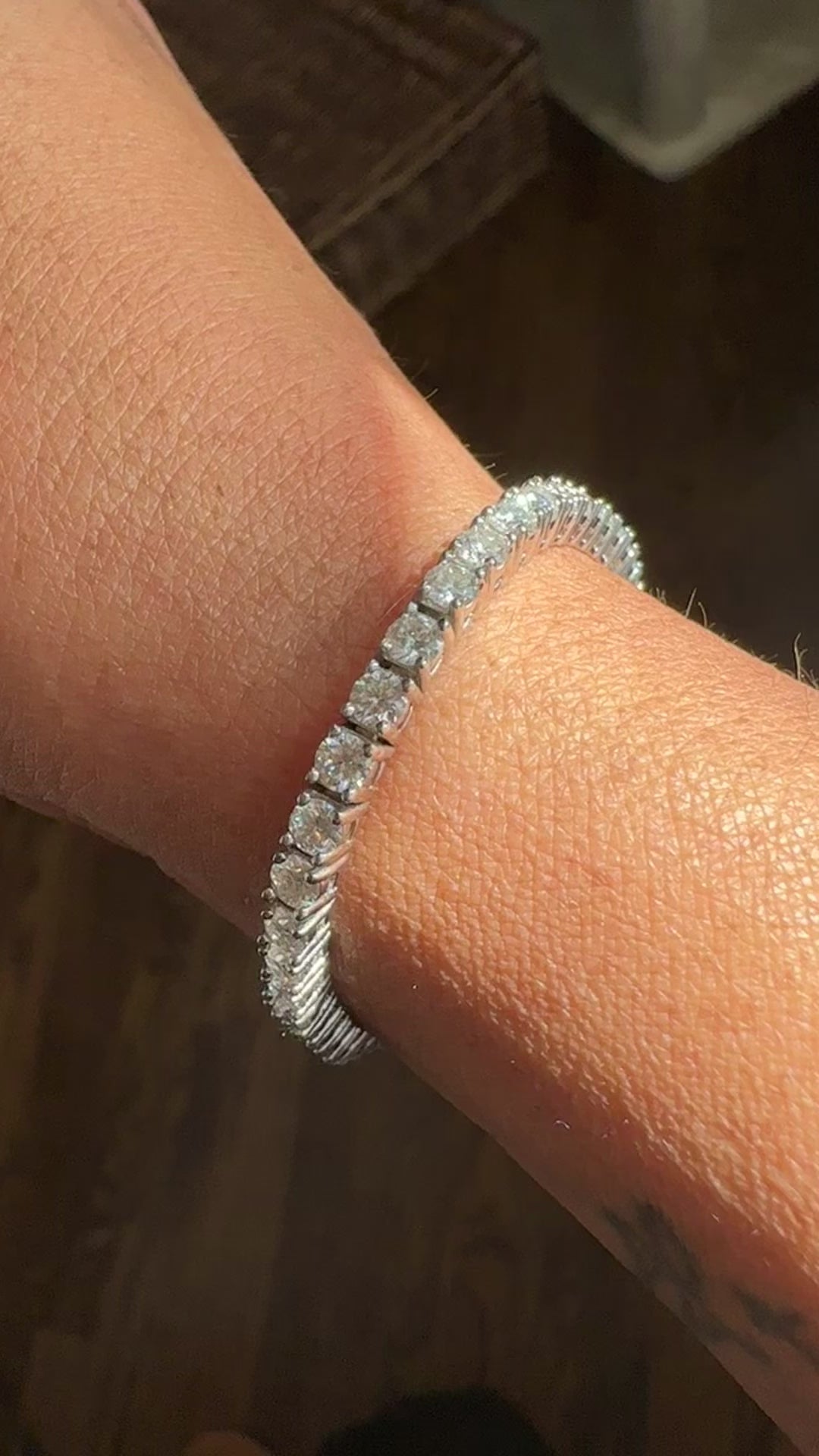 Genoveva 5MM 4 Prong Round Moissanite Tennis Bracelet