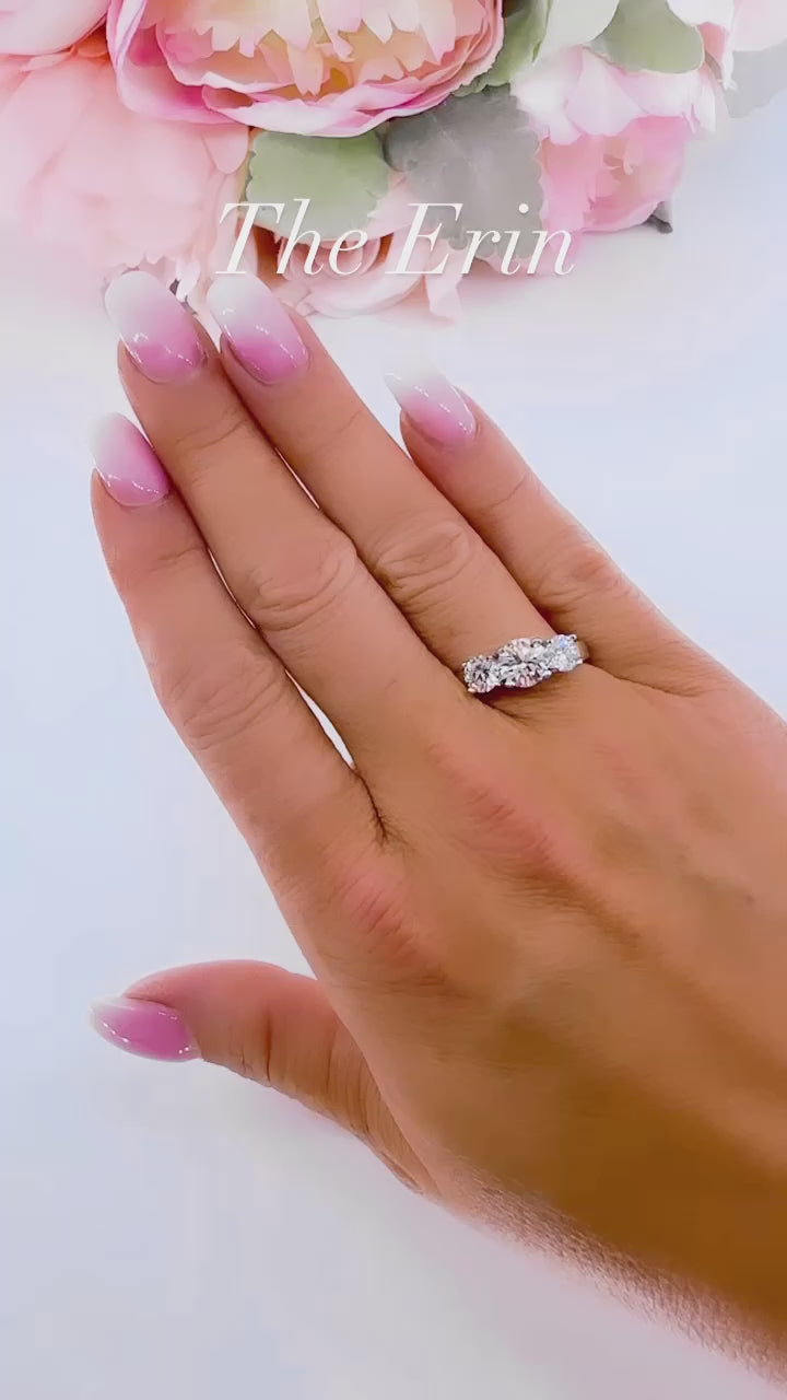 Erin 2 CTW DEW Three-Stone Moissanite Anniversary Band