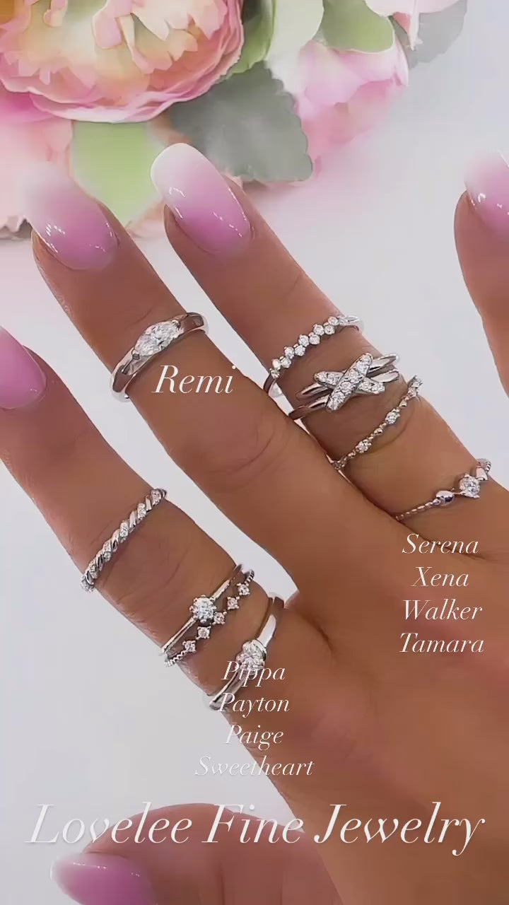 Serena Stackable Moissanite Band