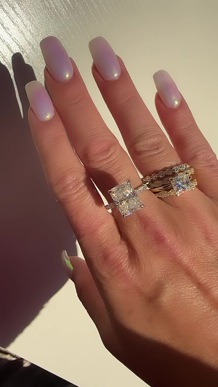 Maddie 6.5 CTW DEW Moissanite Ring - Silver