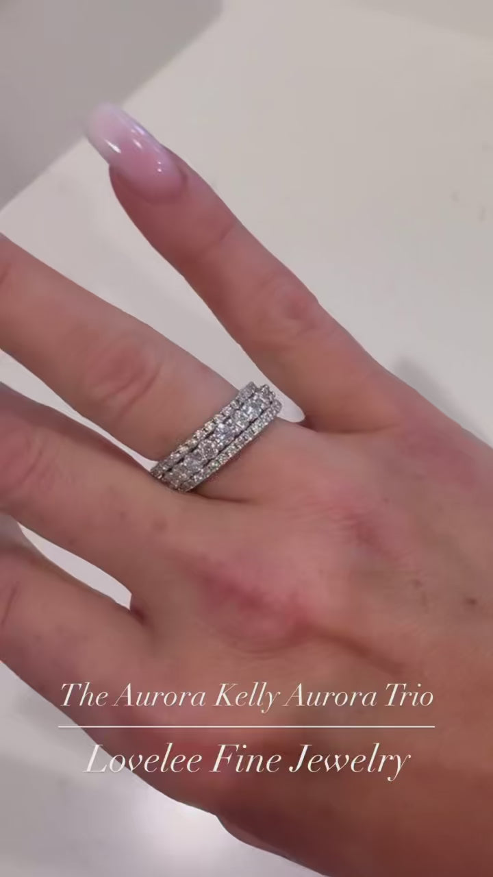 Kelly 2.5 CTW DEW Eternity Full Moissanite Stackable Anniversary Band