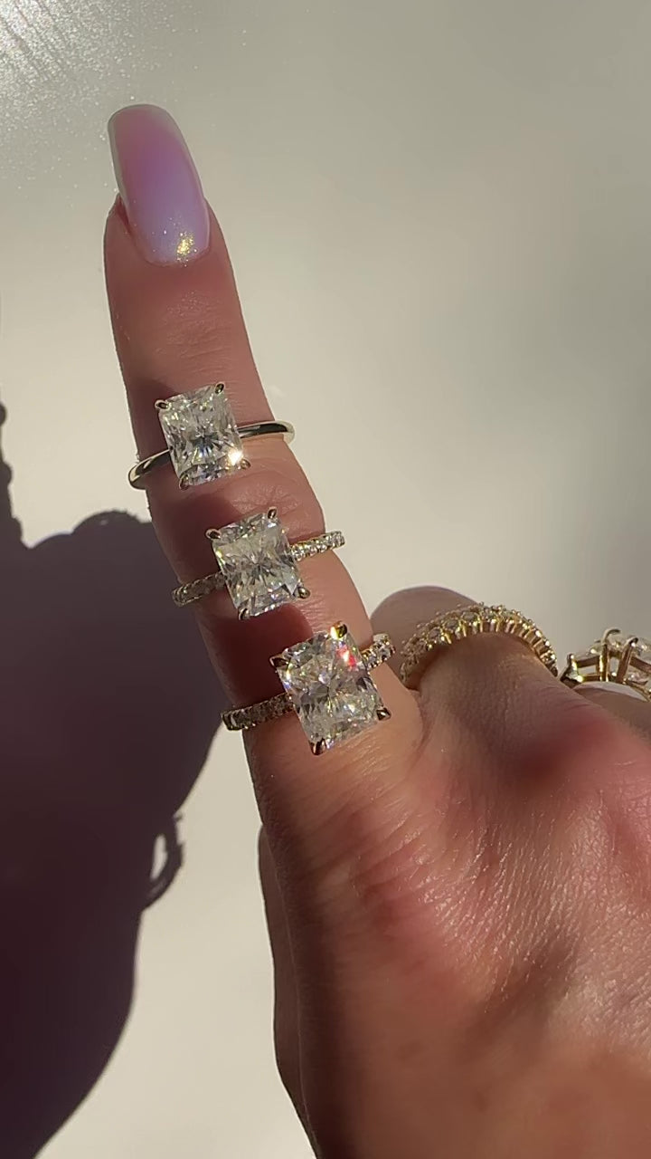 Maddie 6.5 CTW DEW Moissanite Ring - Silver