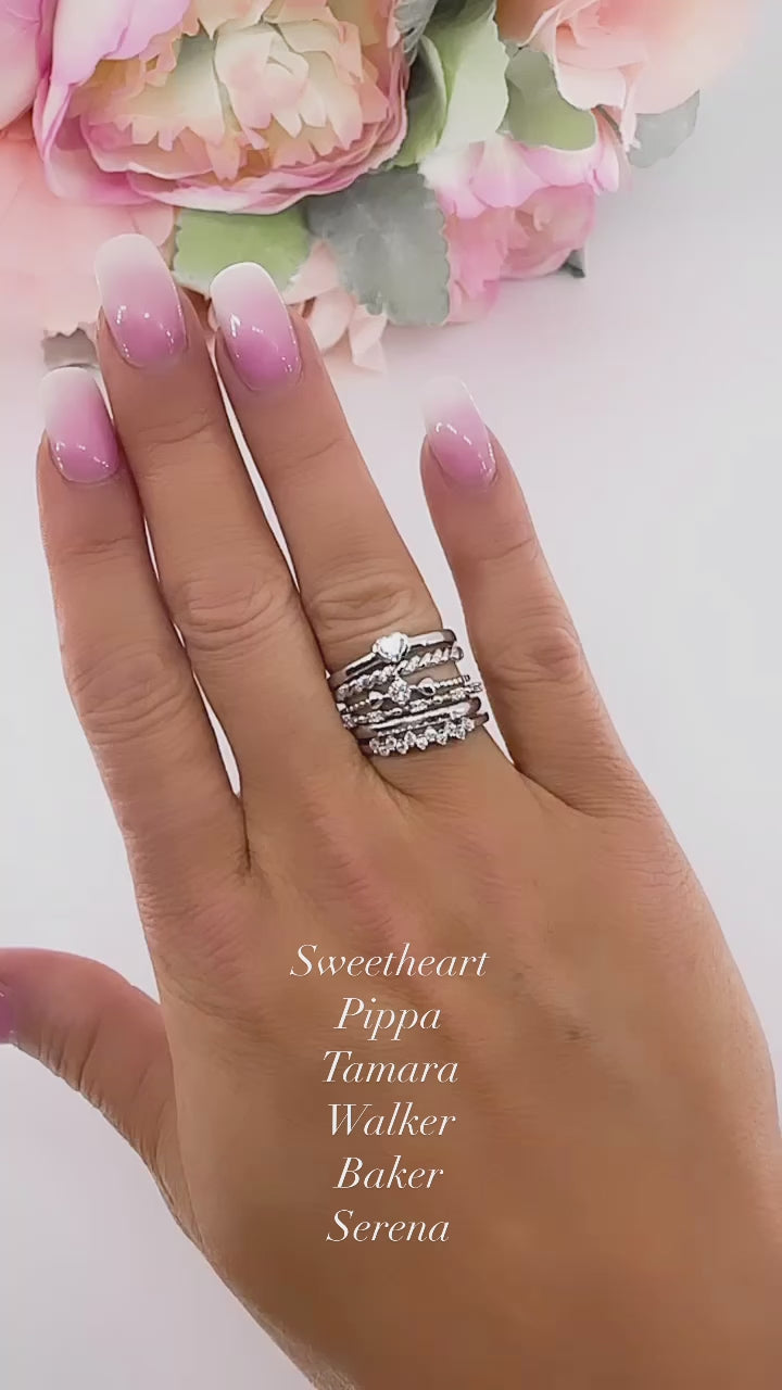 Serena Stackable Moissanite Band