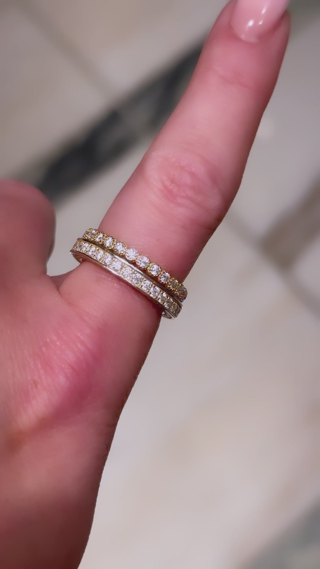 Stassi Moissanite Stackable Eternity Band