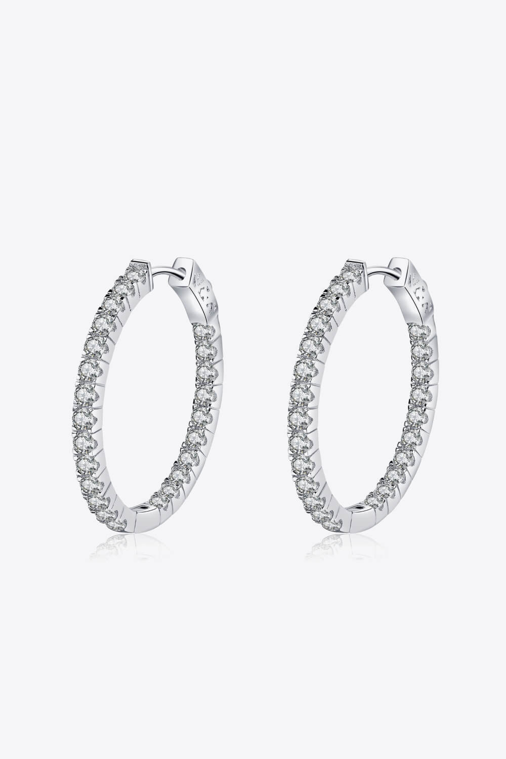 Holy Grail 3 CTW DEW Moissanite Hoop Earrings