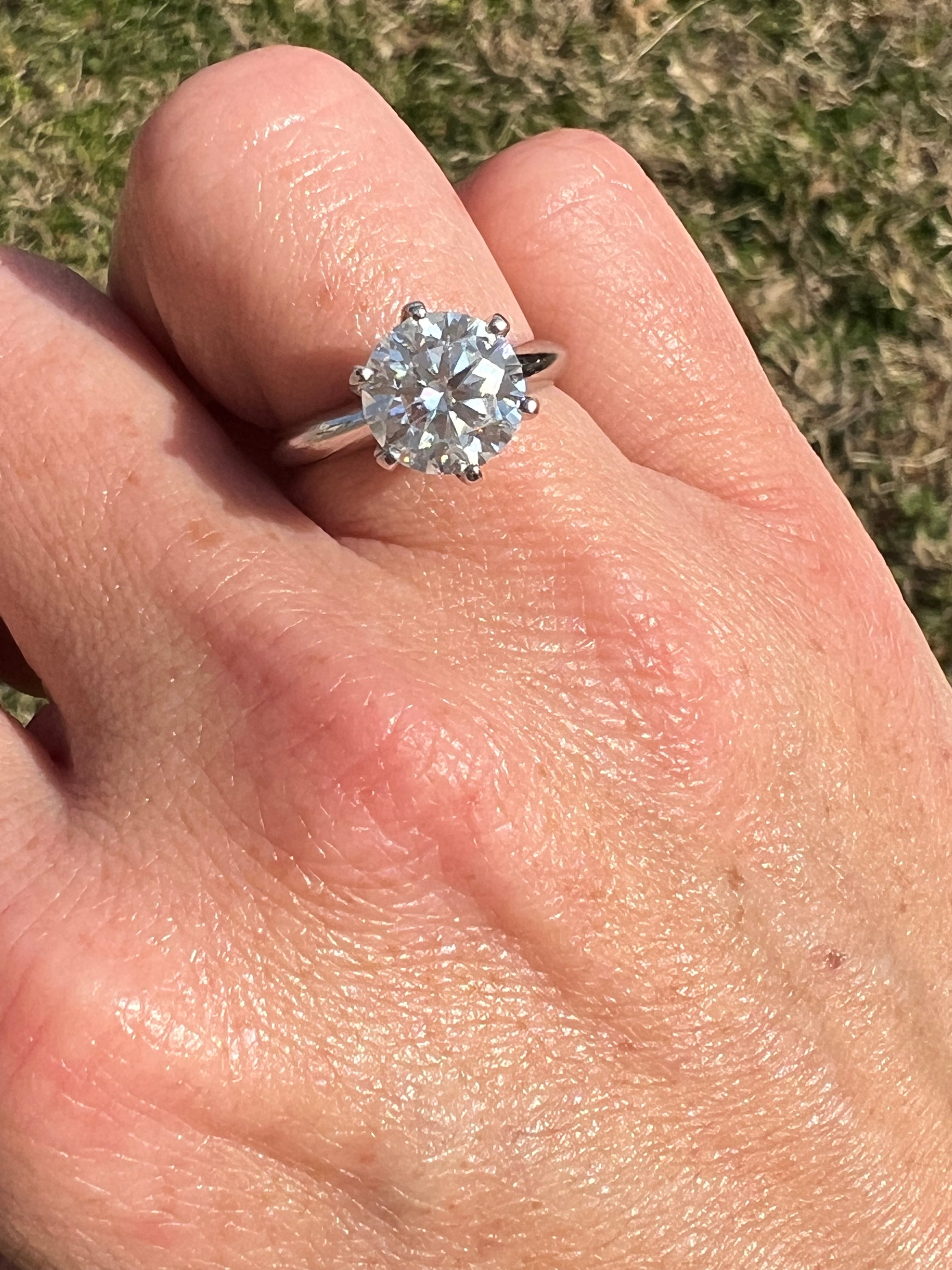 Billy Jo 3 CTW DEW Round Solitaire Moissanite Ring