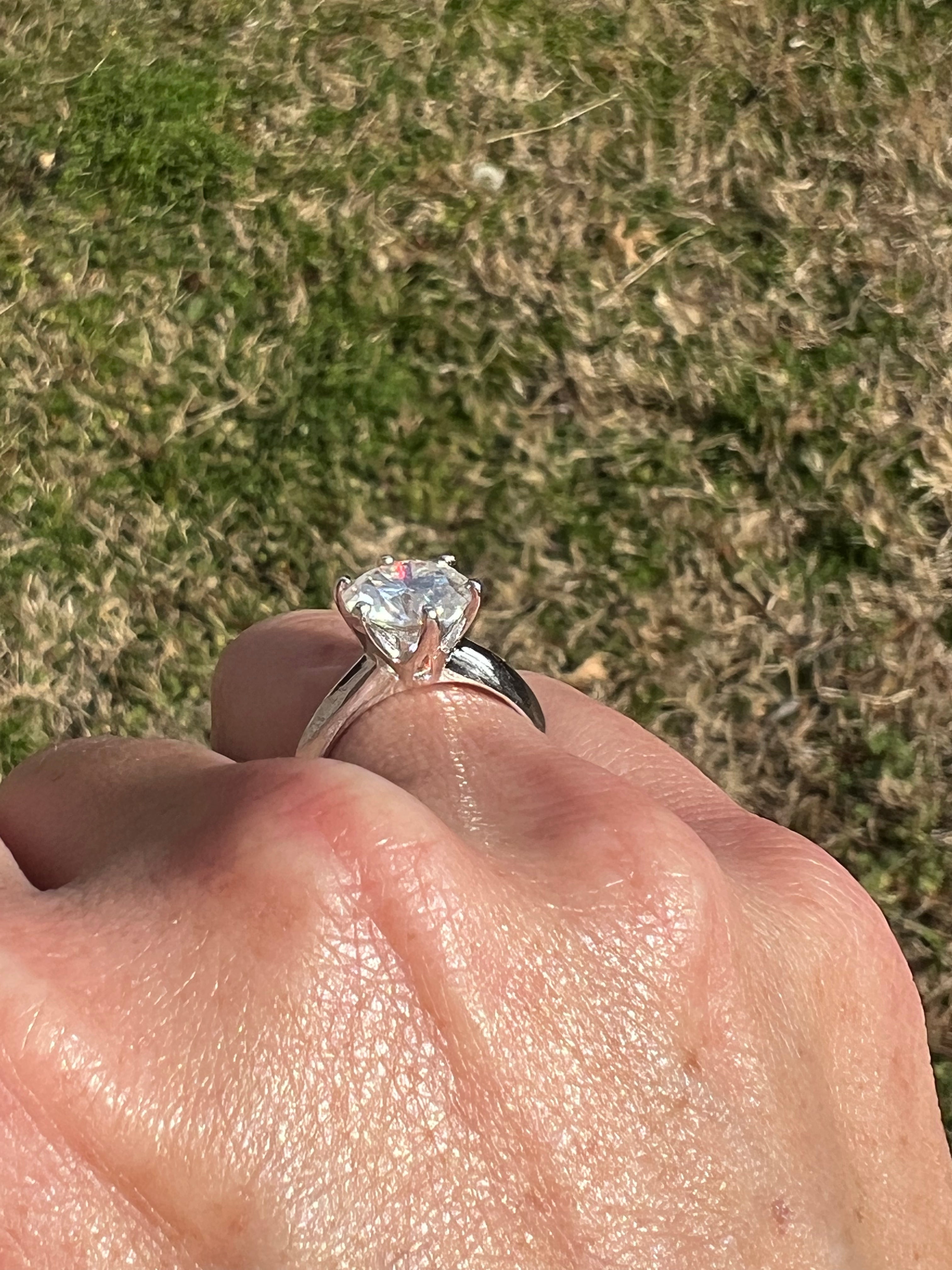 Billy Jo 3 CTW DEW Round Solitaire Moissanite Ring
