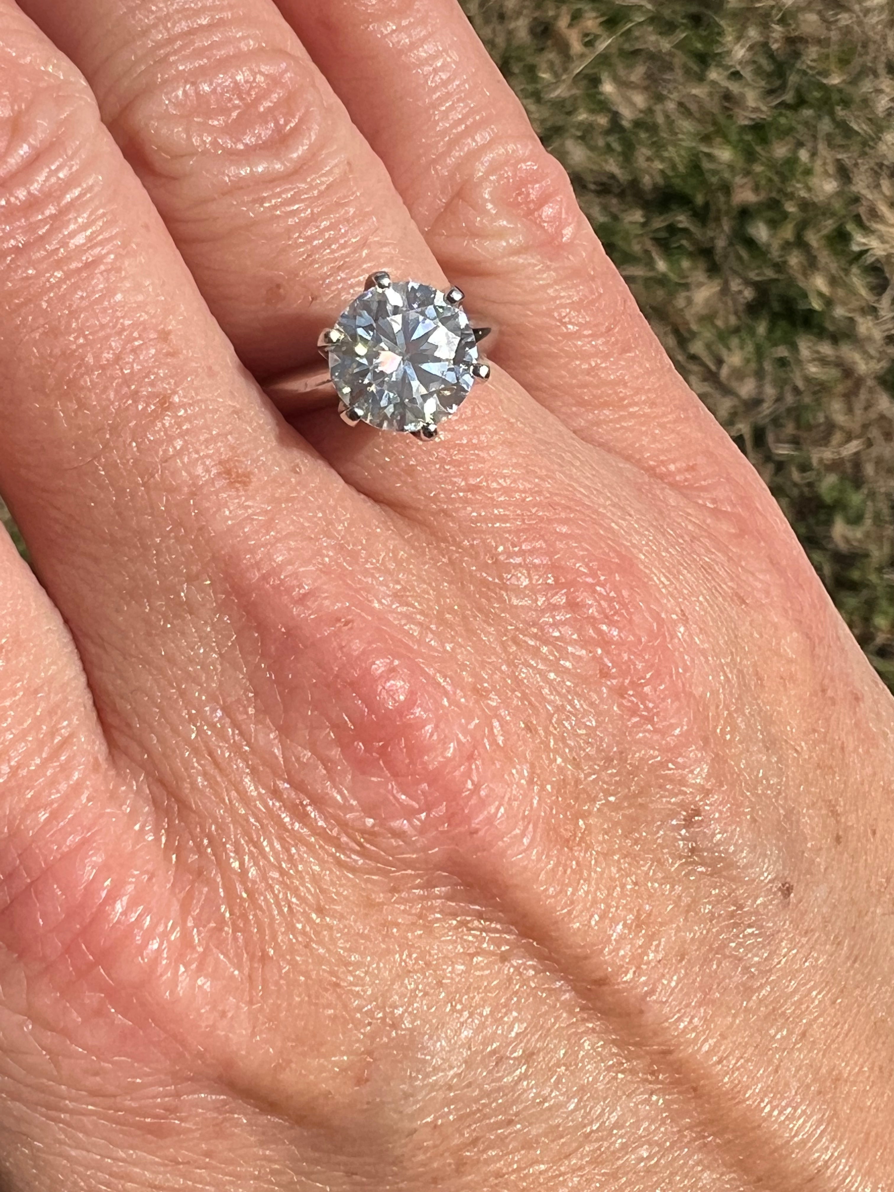 Billy Jo 3 CTW DEW Round Solitaire Moissanite Ring