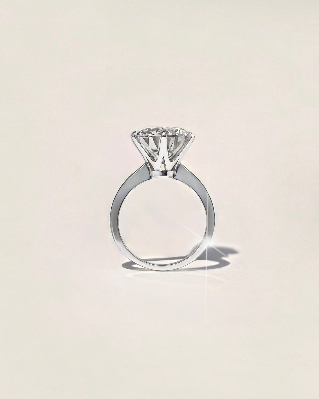 Billy Jo 5 CTW DEW Brilliant Cut Round Moissanite Solitaire Ring