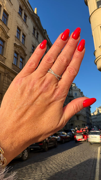 Christina Crossover Stackable Statement Ring