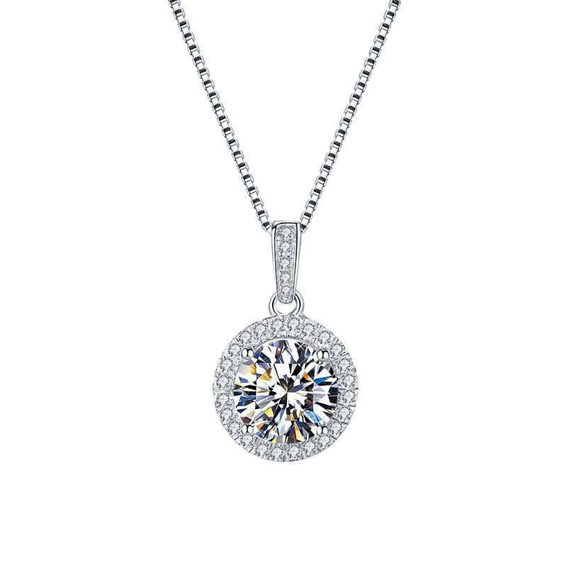 Maggie 1 CTW DEW Floating Moissanite Pendant Necklace