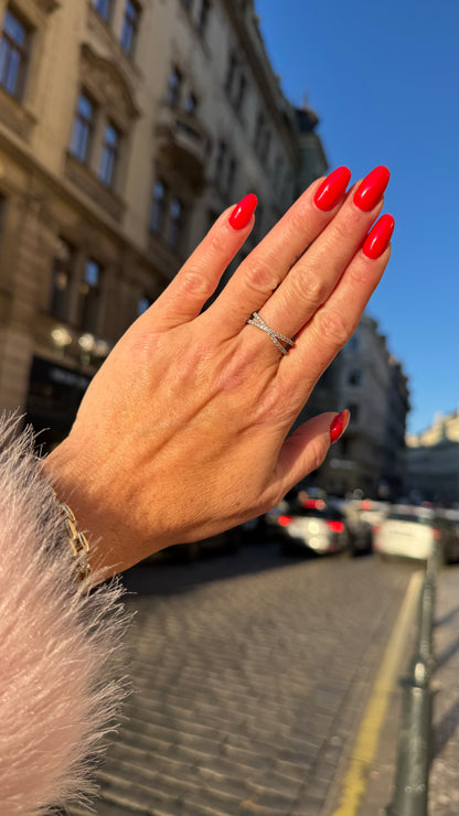 Christina Crossover Stackable Statement Ring