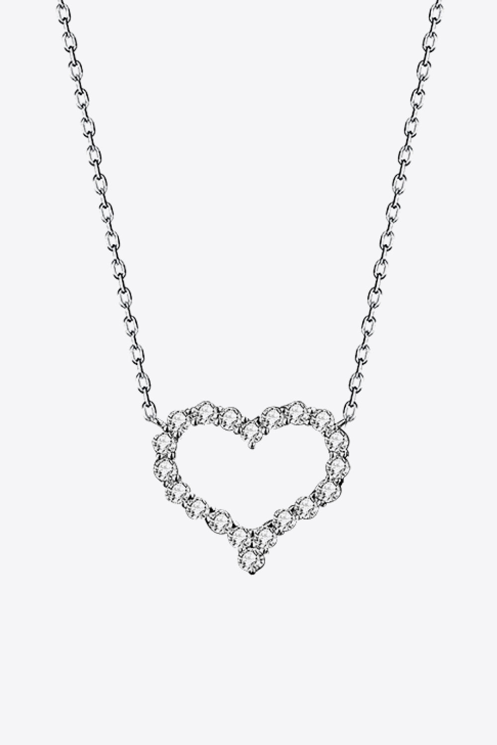 Heartbreaker 1.2 CTW DEW Moissanite Heart Shaped Pendant Necklace