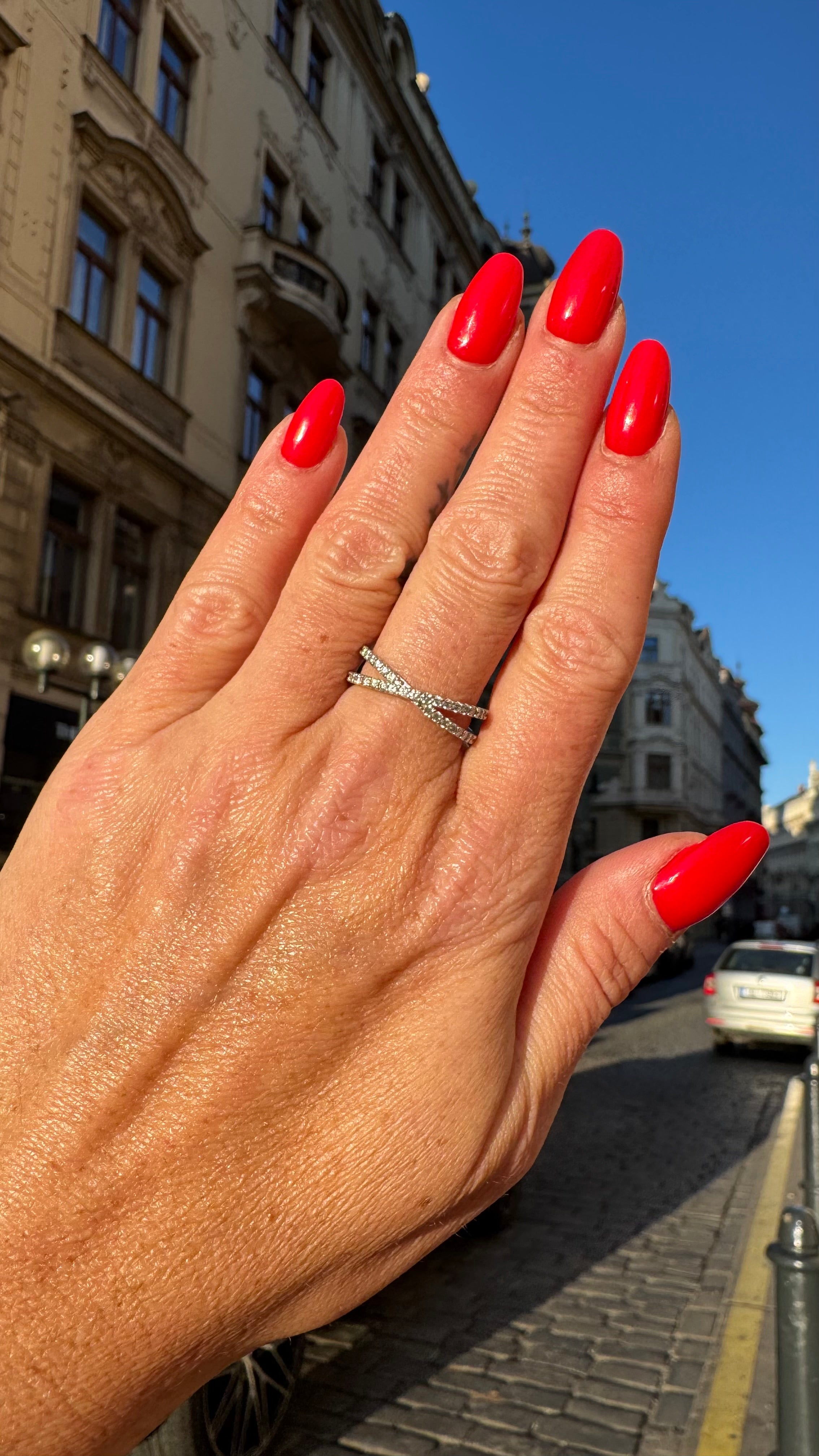 Christina Crossover Stackable Statement Ring