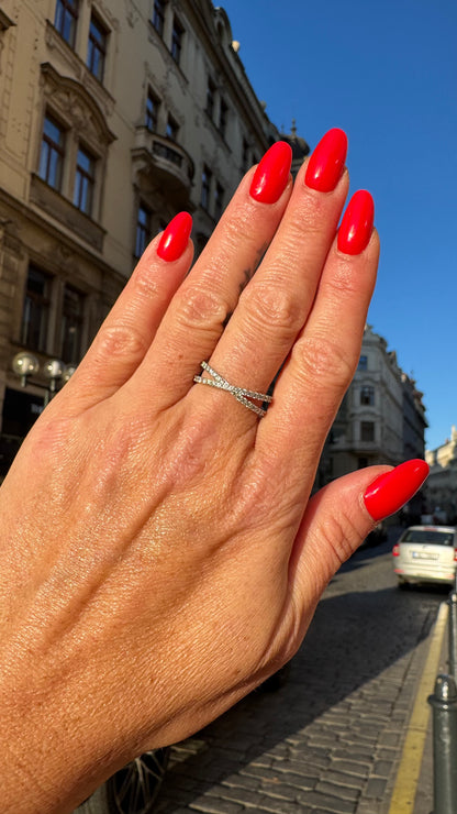 Christina Crossover Stackable Statement Ring