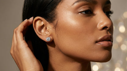 Chandler 4CTW 4 Prong Brilliant Cut Round Studs (2CT each)